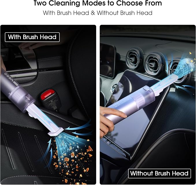 VSGO Cordless Car Vacuum, Compressed Electric Air Duster 17000Pa Suction - Image 4