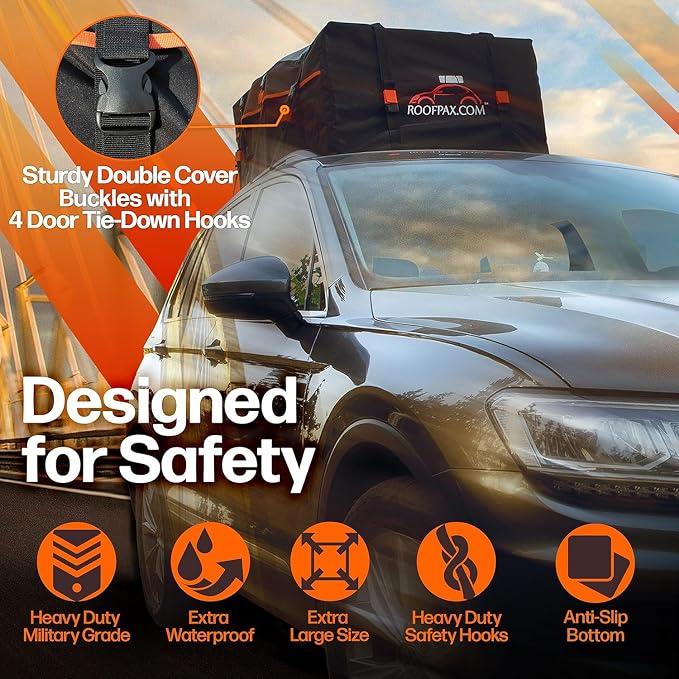 RoofPax Car Rooftop Cargo Carrier Bag Waterproof Storage - Image 7