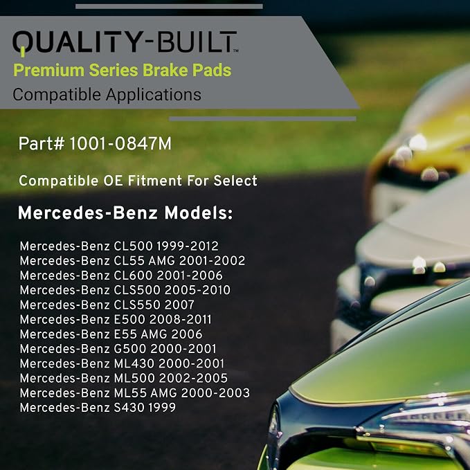 Premium Semi-Metallic Front Brake Pads Compatible - Image 3