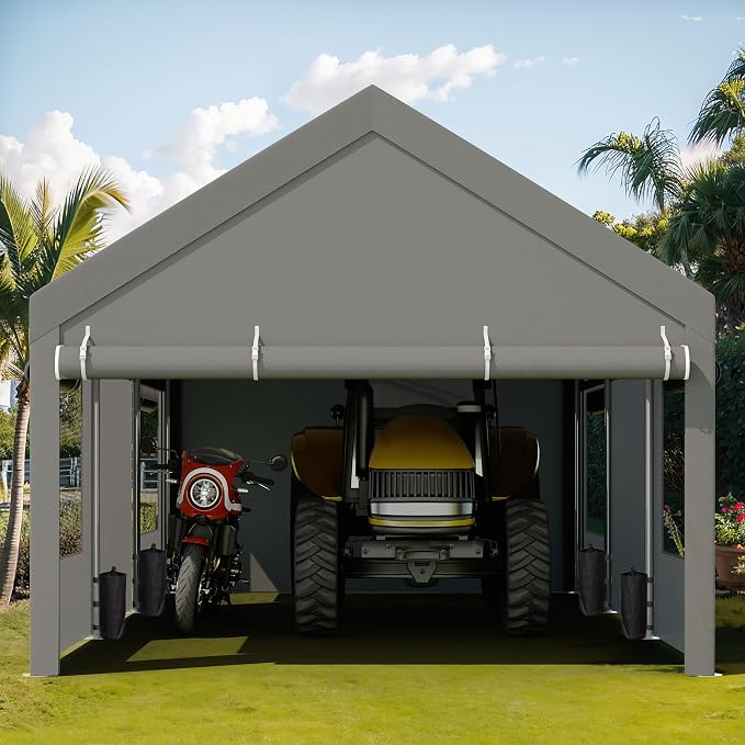 JY QAQA Carport, 12x20 FT Heavy Duty Carport - Image 7