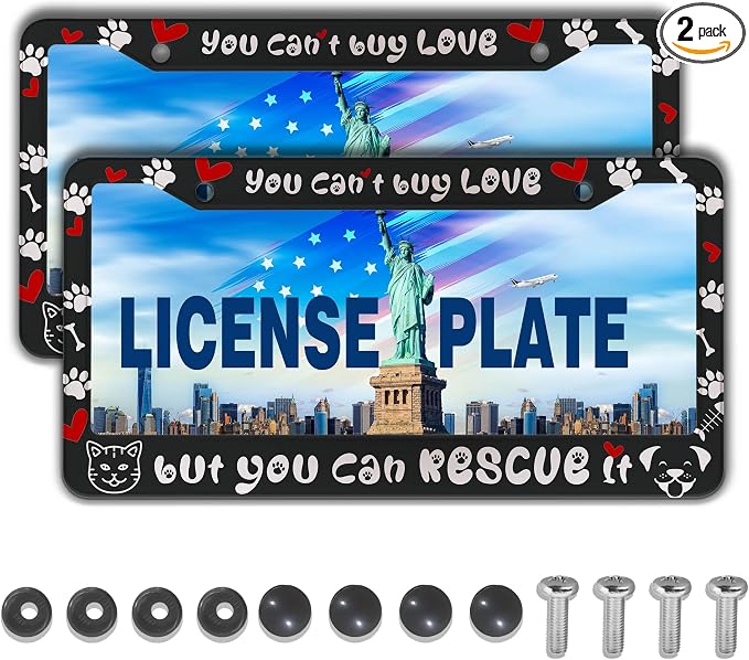 License Plate Frame Black and White Front License Plate Bracket You Can’t Buy by Unknown