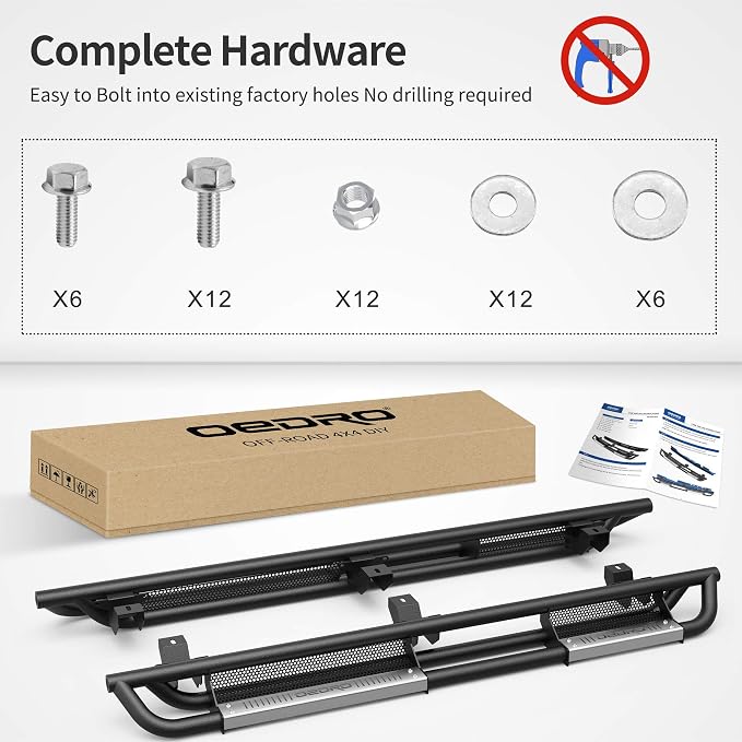 OEDRO 6 inch Running Boards, Drop Side Steps Compatible - Image 8