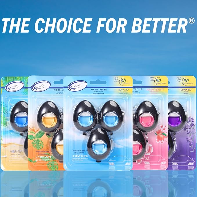 Air Jungles Car Air Freshener Vent Clip 3 Count, New Car Scent, 4 ml Each - Image 7
