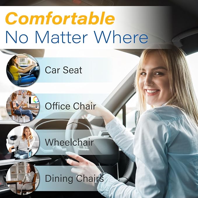 Car Seat Cushion, Ergonomic Memory Foam Car Cushion - Image 9