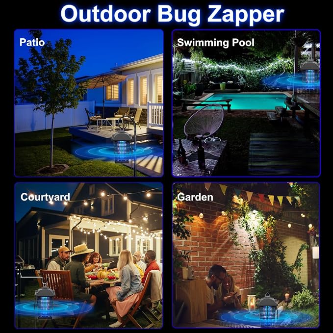 Bug Zapper Outdoor Electric, 4200V Mosquito Zapper, Insect Fly Zapper Outdoor - Image 5