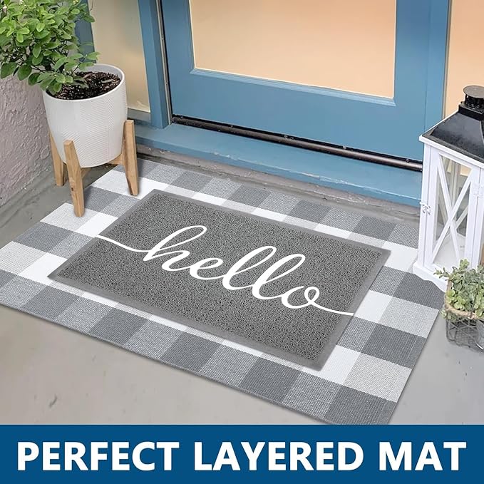 EARTHALL Funny Hello Mats Outdoor/Indoor, Front Door Mat Outside Entrance - Image 6