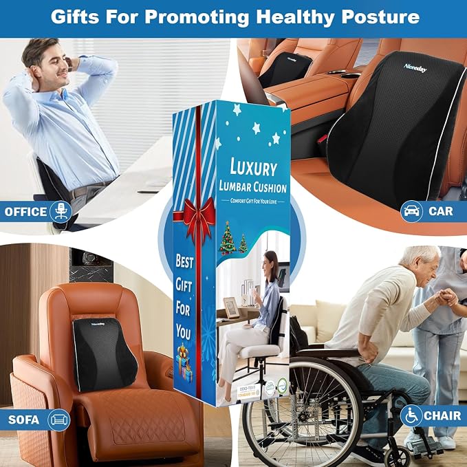 Lumbar Support Pillow for Office Chair Car, Gaming Chair Lower Back Pain Relief - Image 7