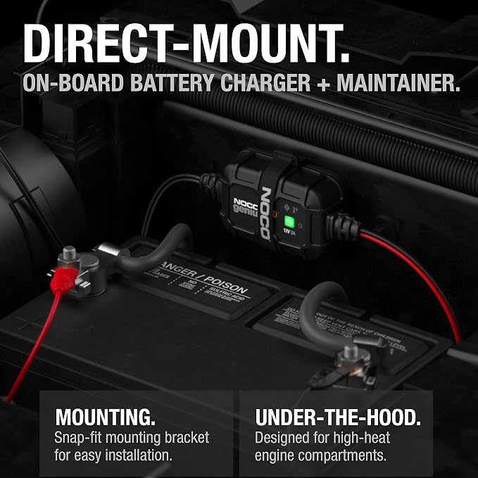 NOCO GENIUS2D: 2A 12V Smart Onboard Battery Charger - Image 2