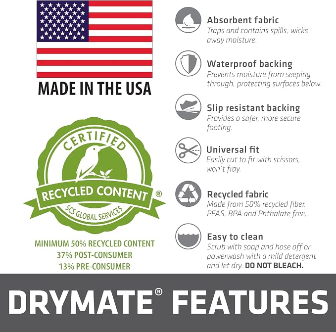 Drymate Garage Floor Runner Mat, Protects Surfaces, Waterproof, Slip-Resistant - Image 8