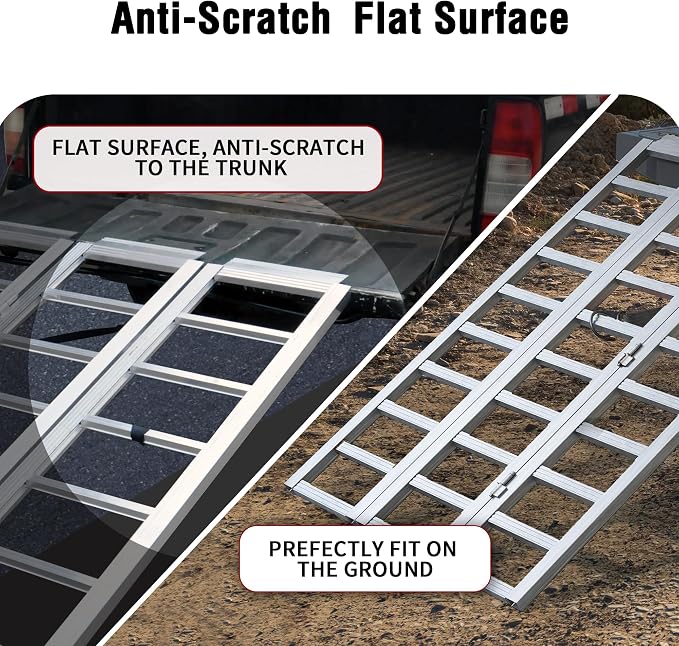 Rockland Tri-Fold Aluminum Loading Ramp, 1500 LBS Loading Capacity, Portable - Image 5