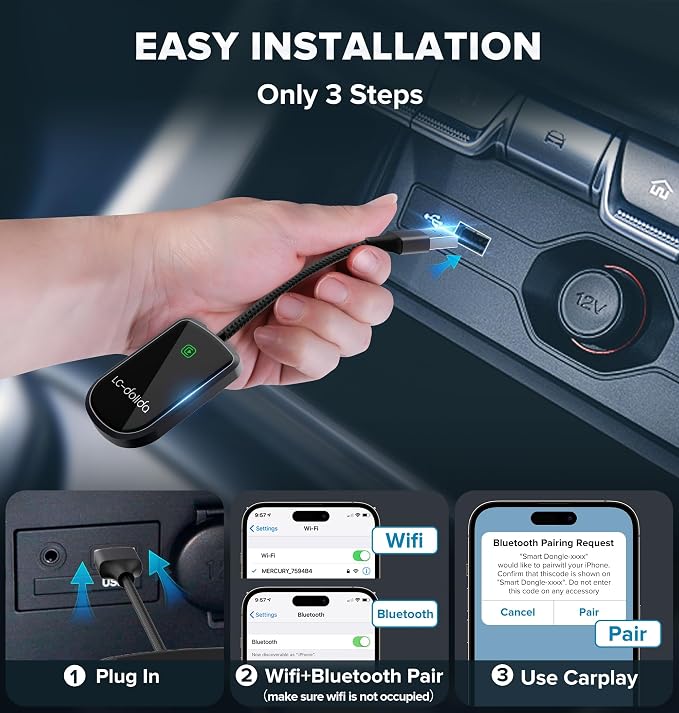LC-dolida Wireless CarPlay Adapter - Image 2
