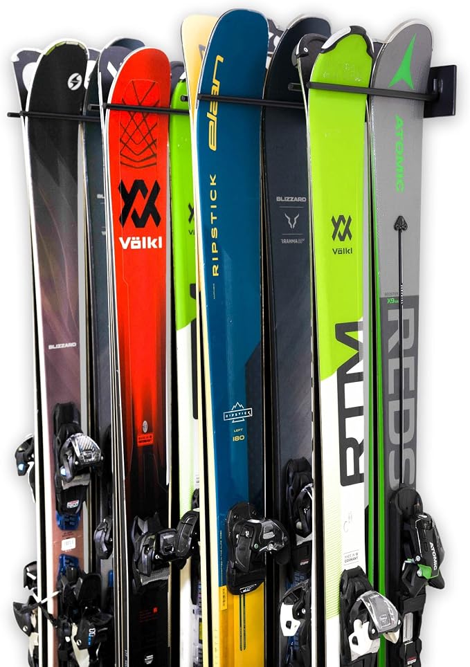 StoreYourBoard Ski Storage Rack, Indoor Wall Mount Garage Organizer, Solid Steel - Image 7