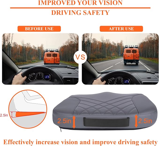kingphenix Premium Car Seat Cushion, Memory Foam Driver Seat Cushion to Improve - Image 5