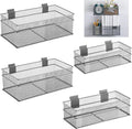 Barydat 4 Pcs Slatwall Basket Set Ventilated Metal Slatwall Basket Hanging Wire by home