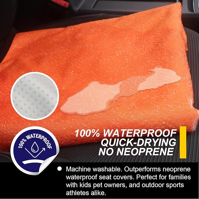 Back Seat Cover for Car Trucks Van SUV, Waterproof Rear Bench Towel Seat Covers - Image 3