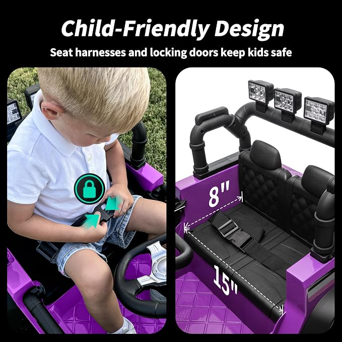 12V Kids Ride on Car Truck, Kids Electric Vehicles Car Ride on Toy - Image 6
