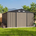Patiowell 10 x 8 FT Outdoor Storage Shed, Large Garden Tool Metal Shed by Patiowell