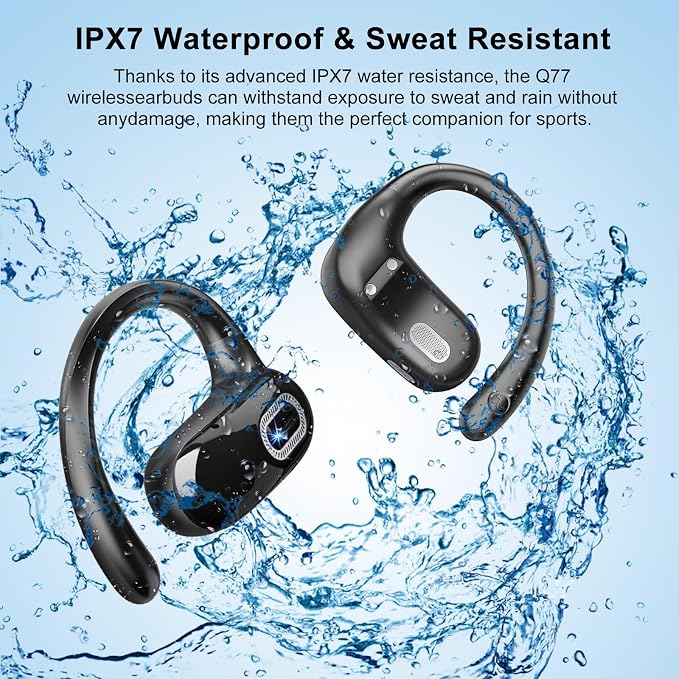 Open Ear Headphones, Air Conduction Ear buds, HD Stereo Bass Over Ear Earphones - Image 6