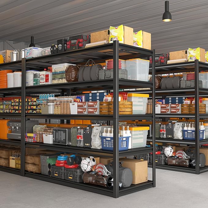 REIBII 48.2" W Garage Shelving Heavy Duty Metal Shelving 3000LBS Storage - Image 5