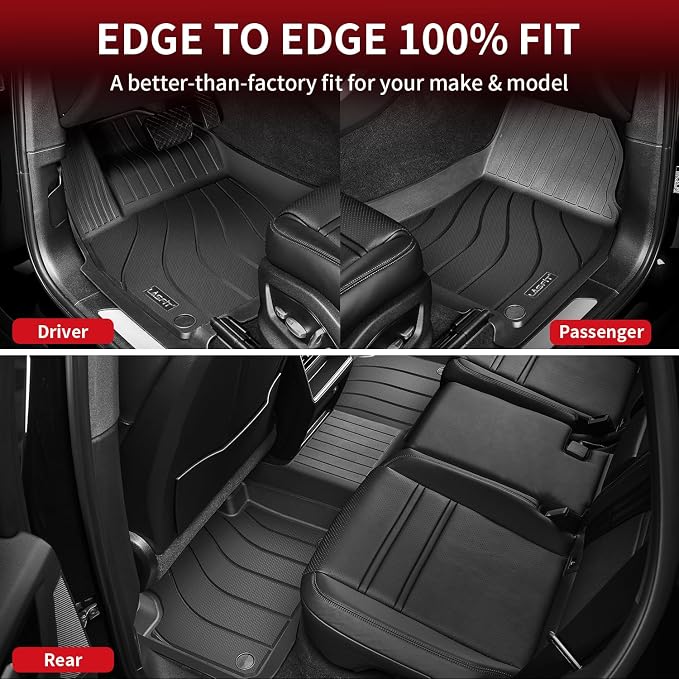 LASFIT Floor Mats for Porsche Cayenne 2019-2025 All Weather Floor Liner TPE - Image 7