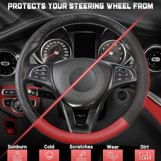 SEG Direct Car Steering Wheel Cover - Image 4