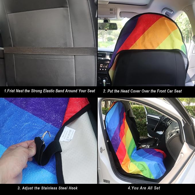 Car Seat Cover Protector Front Seats, - Image 4