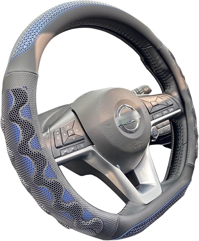PINCTROT D Shaped 14 Inch Small Sized Steering Wheel Cover Great Grip by PINCTROT