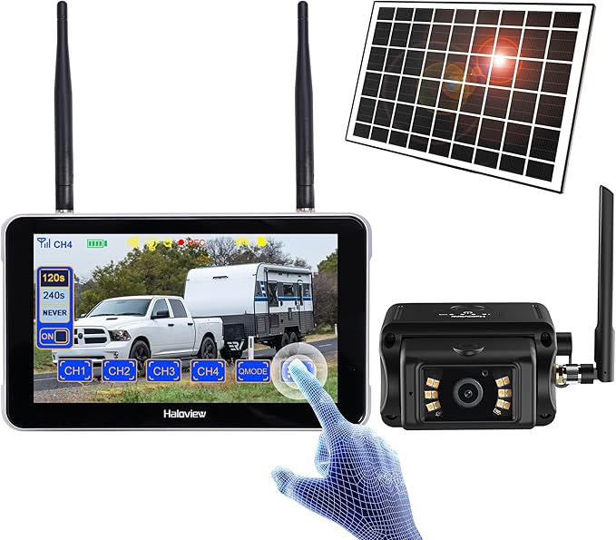 Haloview Byte Tango BT7 Solar Wireless 1080P Solar Powered Backup Camera by Haloview