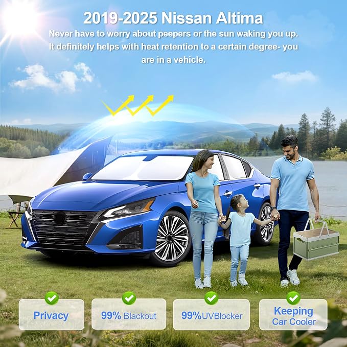 6pcs Car Window Shades for Nissan Altima 2019-2025 Accessories, Windshield Side - Image 2