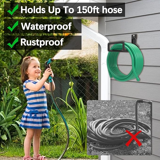 3-H Solid Steel Garden Hose Holder - Image 5