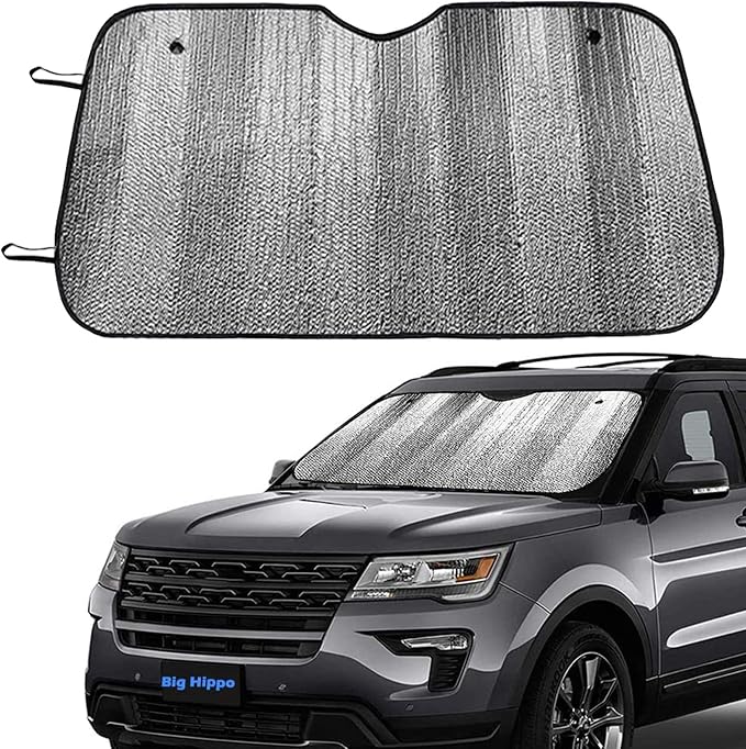 Big Hippo Car Windshield Sun Shade-Jumbo/Standard Car Window Shades Keeps - Image 8