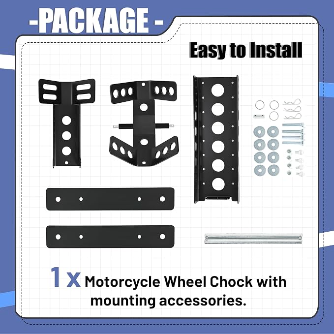 ECOTRIC Motorcycle Wheel Chock Trailer 3000lb Capacity, Adjustable Motorcycle - Image 7
