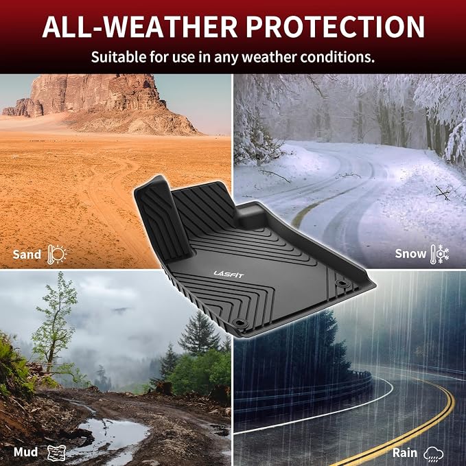 LASFIT Floor Mats for Honda Accord Sedan 2023 2024 2025 2026, All Weather TPE - Image 6