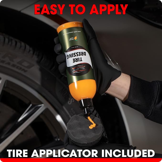 Swift Tire Dressing Combo w/Tire Applicator – Long Lasting High-Gloss Tire - Image 4