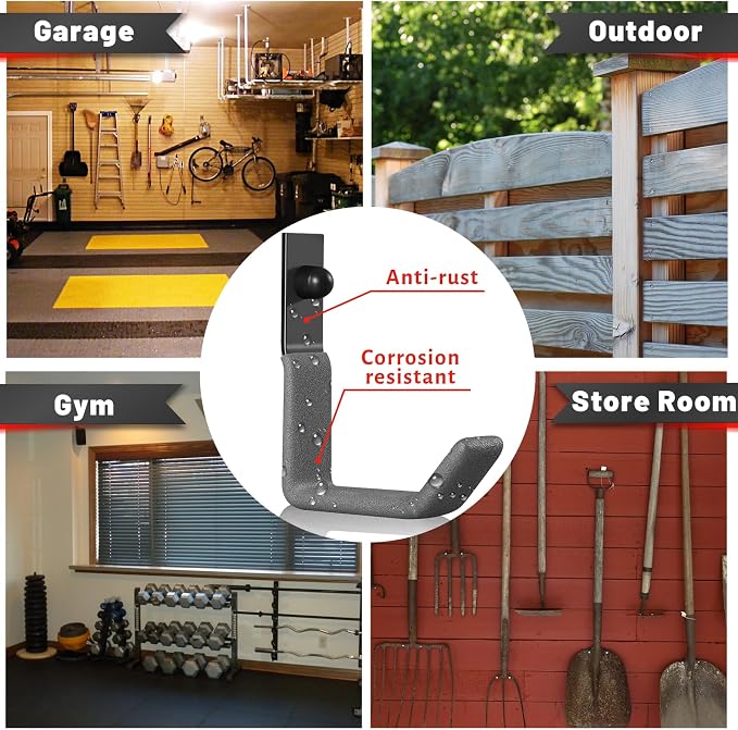 Garage Hooks for Hanging Heavy Duty, Ladder Hooks for Garage Wall Hanger - Image 7