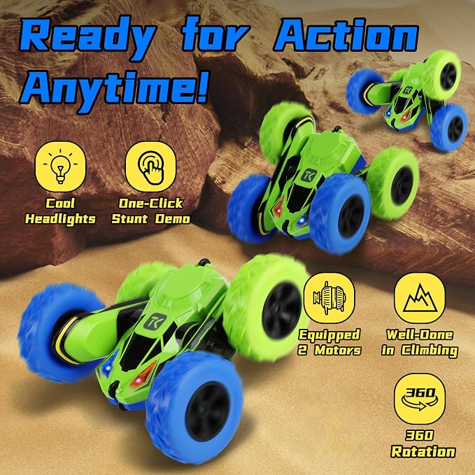 Threeking RC Stunt Car Remote Control Cars - Image 2