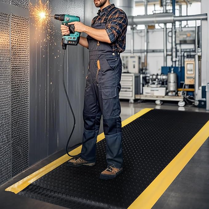 tonchean 3 x 7 FT Anti Fatigue Mats, Extra Thick 15/16" Ergonomic Standing - Image 3