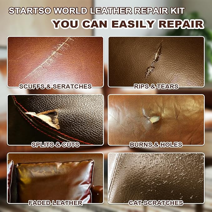 STARTSO WORLD Brown Leather & Vinyl Repair Kit - Image 5