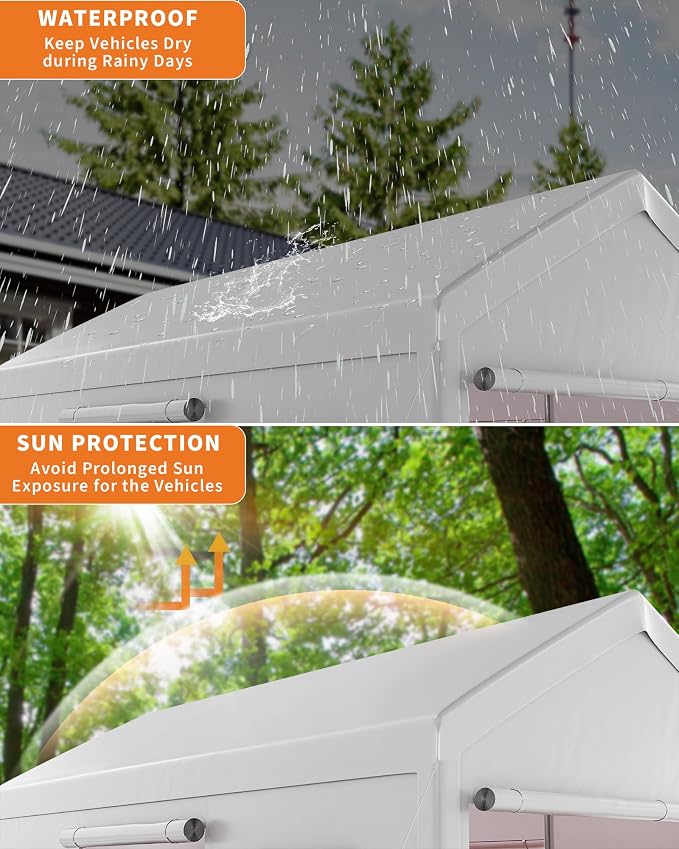 10x20 Ft. Metal Carport Garage - Image 5