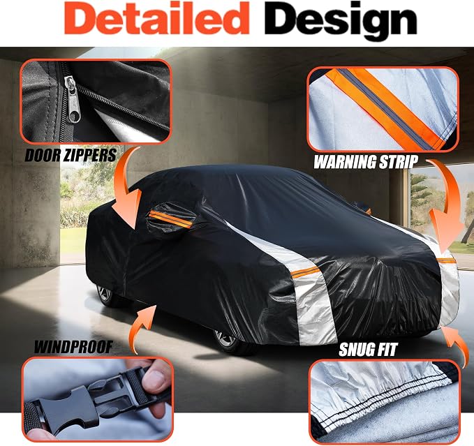 Hyundai Elantra Car Cover 100% Waterproof All Weather, Gift - Image 3