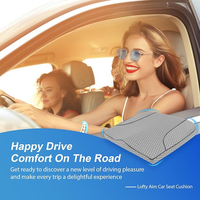 Car Seat Cushion, Comfortable Memory Foam Seat Pillow - Image 2
