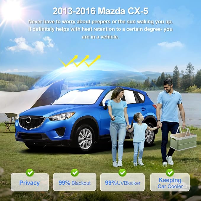 8pcs Car Window Shades for Mazda CX-5 2013-2016 Accessories, Windshield Side - Image 2