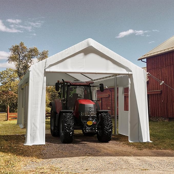 12x20ft Heavy Duty Carport Outdoor Canopy Portable Garage - Image 6
