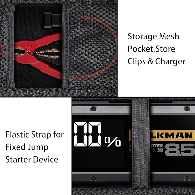 Aenllosi for HULKMAN Alpha85/Alpha85S/Alpha Pro Jump Starter Hard Carrying Case - Image 2