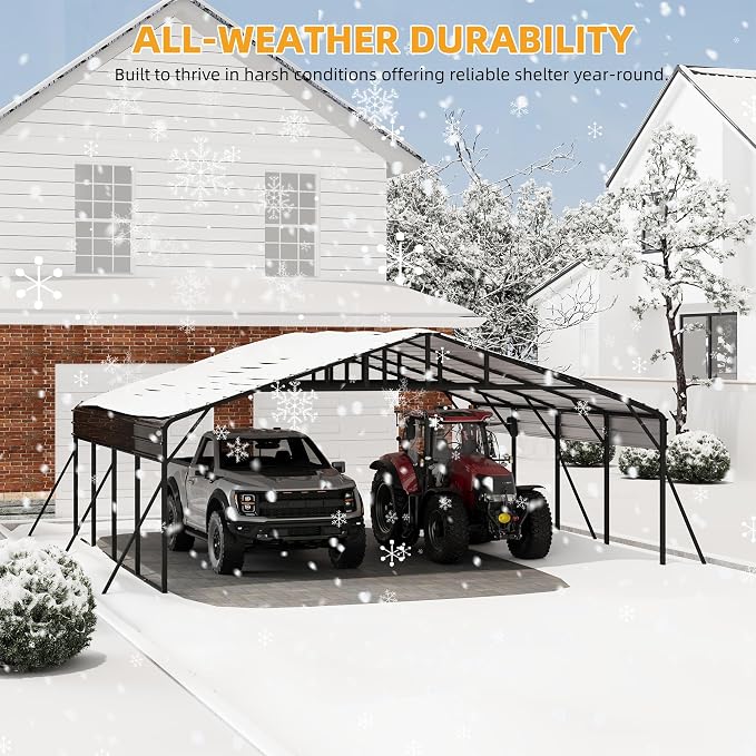 20' x 20' Heavy Duty Metal Carport - Image 5
