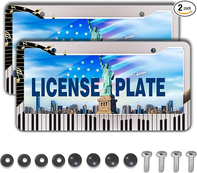 License Plate Bracket Black and White License Plate Frames Beautiful Piano Keys by Unknown
