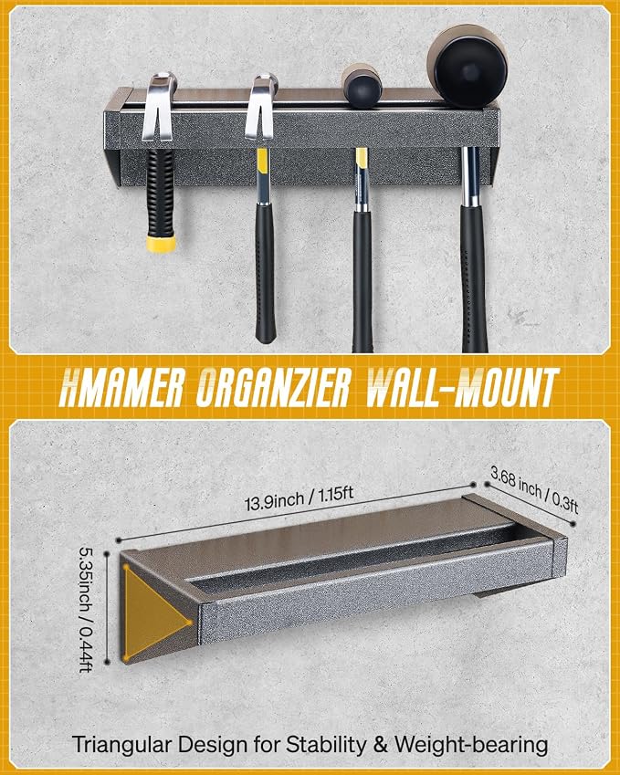 Wall Mount Screwdriver Organizer, Pliers Holder, Hammer Rack - Image 4
