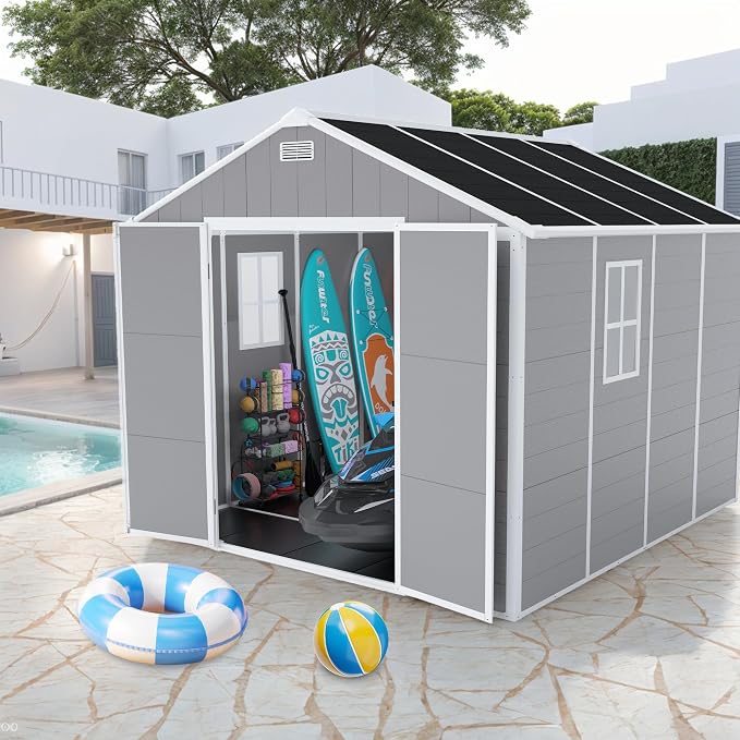 8x8 FT Outdoor Storage Resin Shed - Image 6