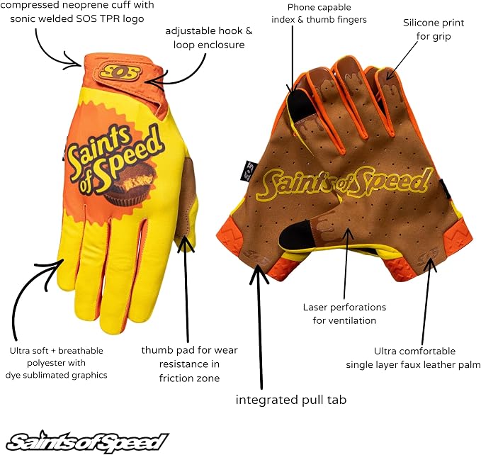 Saints of Speed Dirt Bike Gloves – Motocross, Mountain Bike, Motorcycle - Image 3