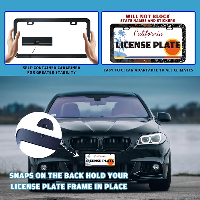 Moon Phases License Plate Frame Starry Sky Forest Moon License Plate Holder - Image 5
